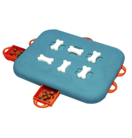 Pet Casino Treasure Hunt Puzzle Food Spill Toy (Color: Blue)