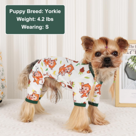 Dog Pajamas Pjs Spring Summer Dog Clothes For Small Dogs Girl Boy, Soft Stretchy Tiny Chihuahua Yorkie Puppy Clothes Doggie Onesies Cat Pet Jammi (Option: S)